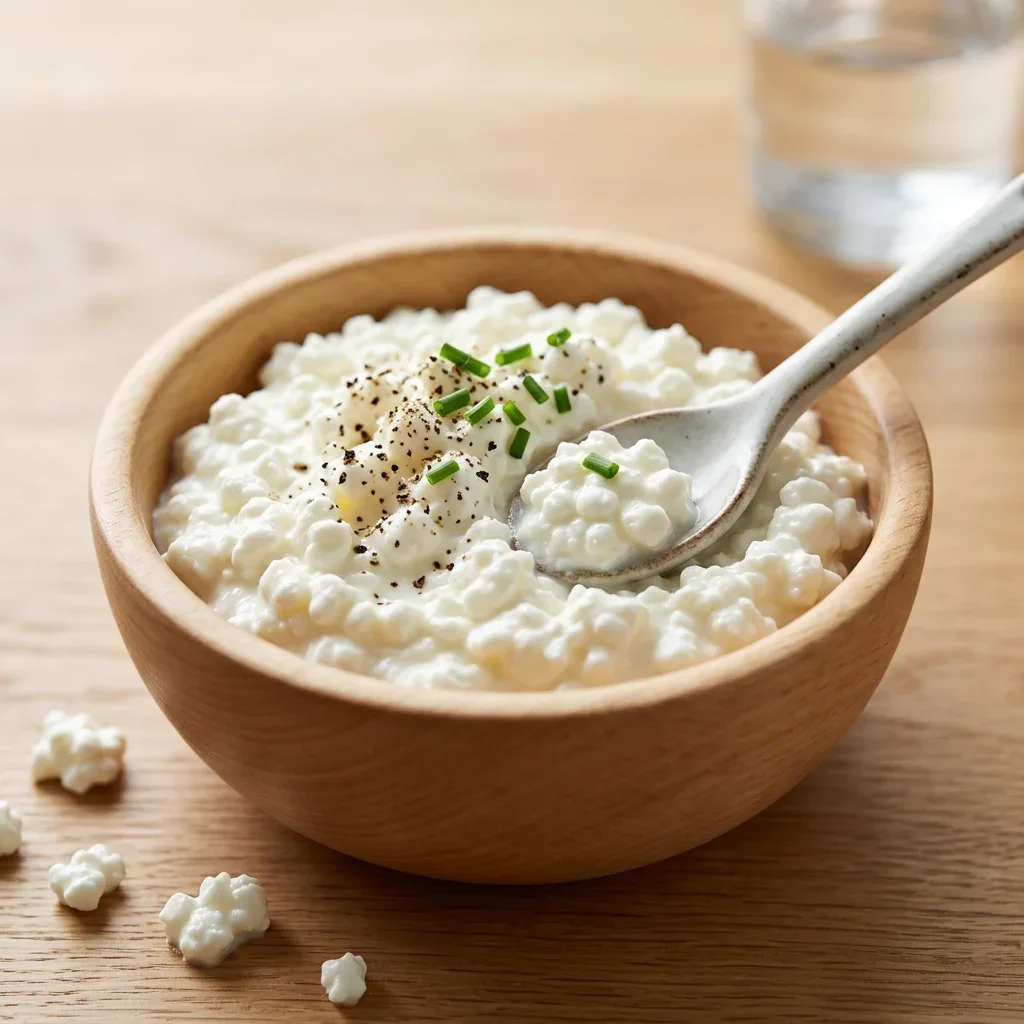 Cottage Cheese prepared for a baby, suitable from around 6 months