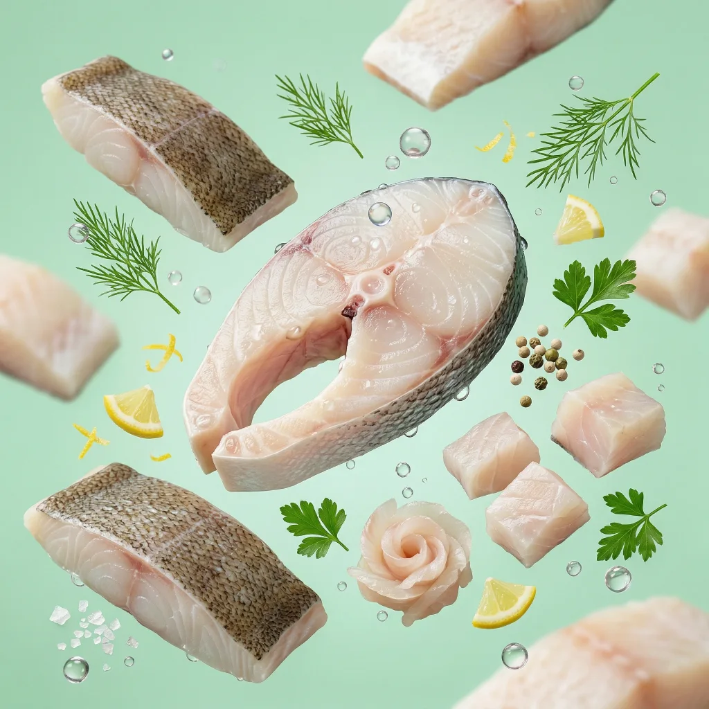 Halibut prepared for a baby, suitable from around 6 months