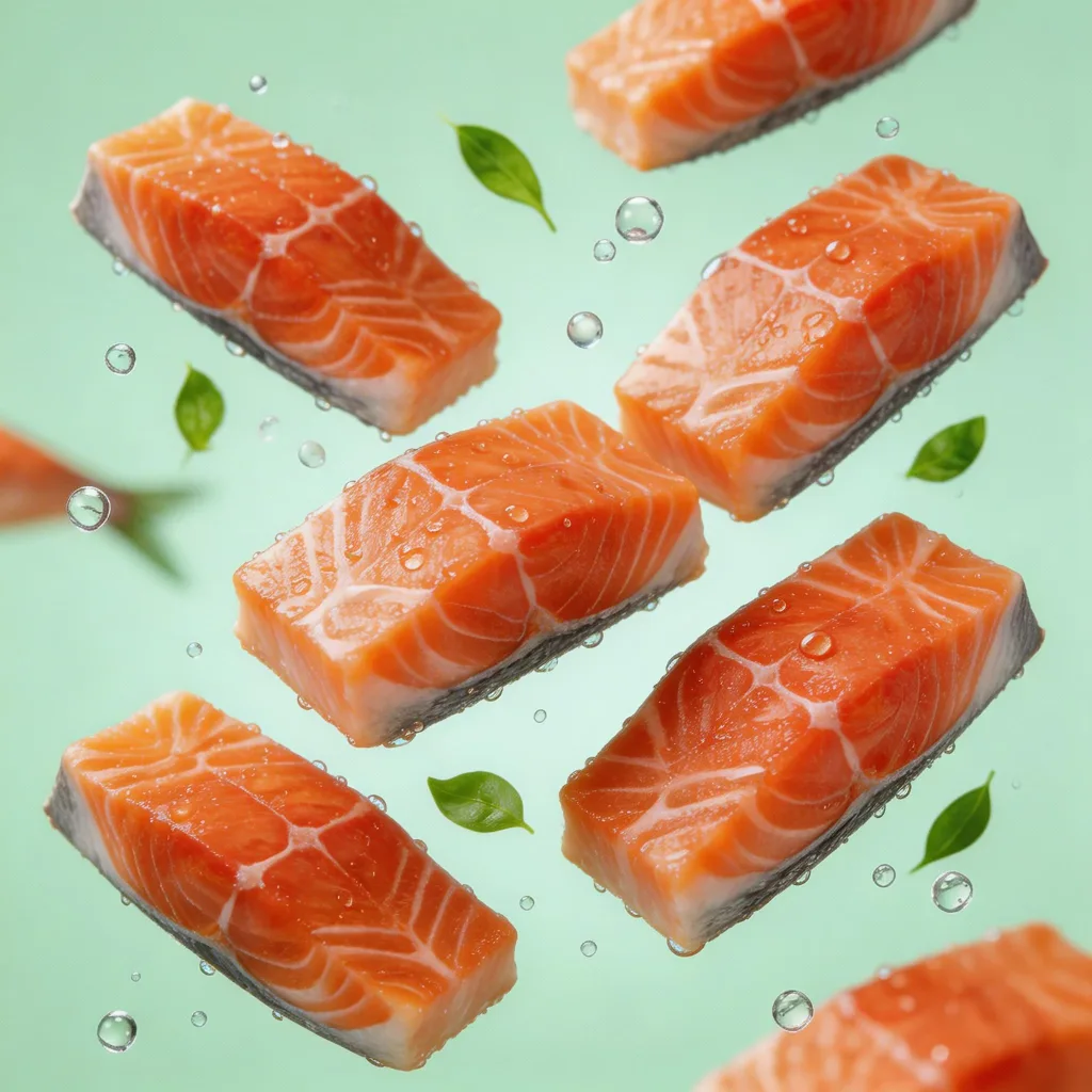 Salmon prepared for a baby, suitable from around 6 months