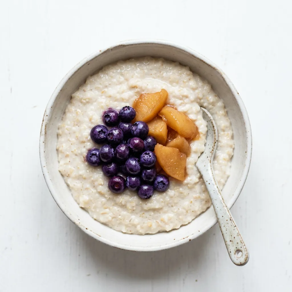 Apple & Blueberry Oatmeal, a breakfast for babies from around 6 months