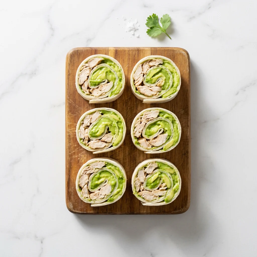 Avocado & Chicken Mini Wraps, a finger food for babies from around 15 months