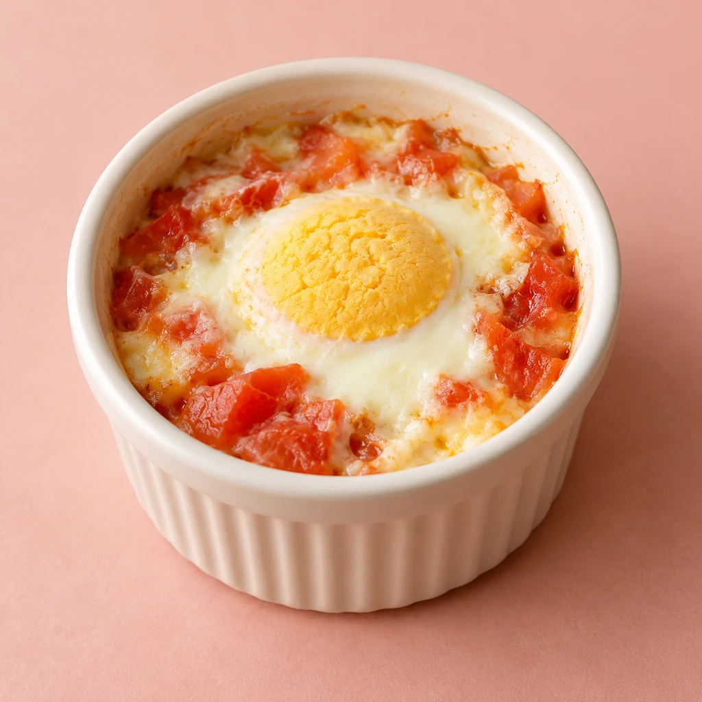 Baked Egg & Tomato Cup, a breakfast for babies from around 8 months