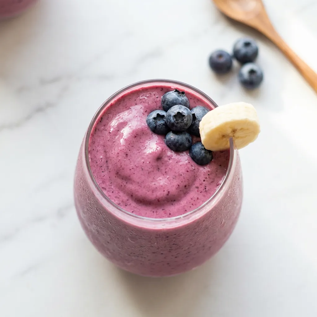 Banana Blueberry Smoothie, a snack for babies from around 6 months