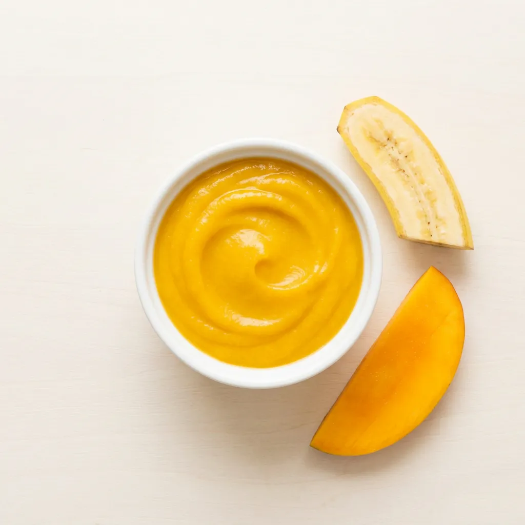 Banana Mango Dream, a purée for babies from around 6 months