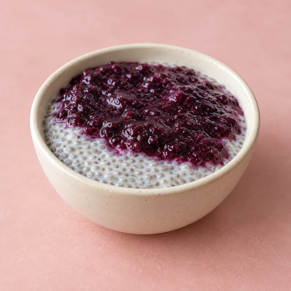 Blueberry Coconut Chia Pot, a breakfast for babies from around 8 months