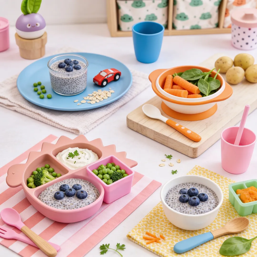 Blueberry Coconut Chia Pot, a breakfast for babies from around 8 months