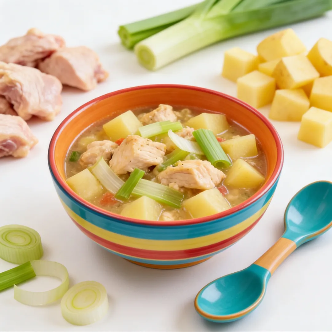 Chicken, Potato & Leek Stew, a lunch or dinner for babies from around 7 months