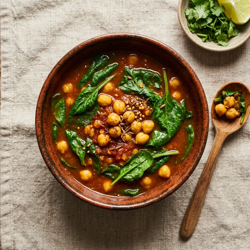 Chickpea & Spinach Stew, a lunch or dinner for babies from around 10 months
