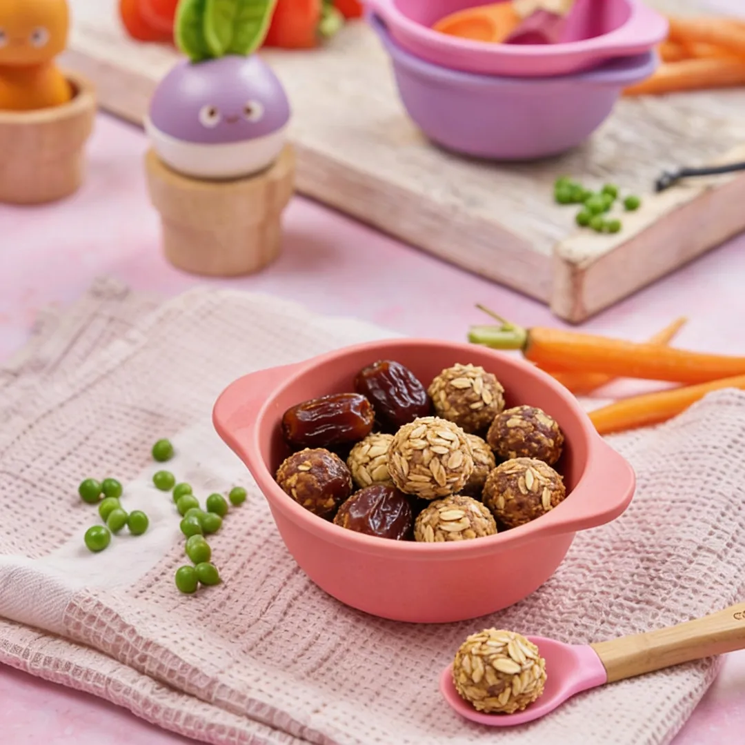 Date & Banana Oat Balls, a snack for babies from around 8 months