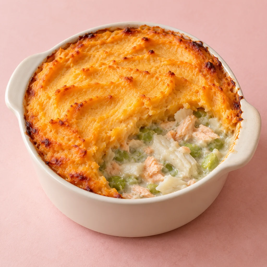 Mild Fish Pie with Mash, a lunch or dinner for babies from around 10 months