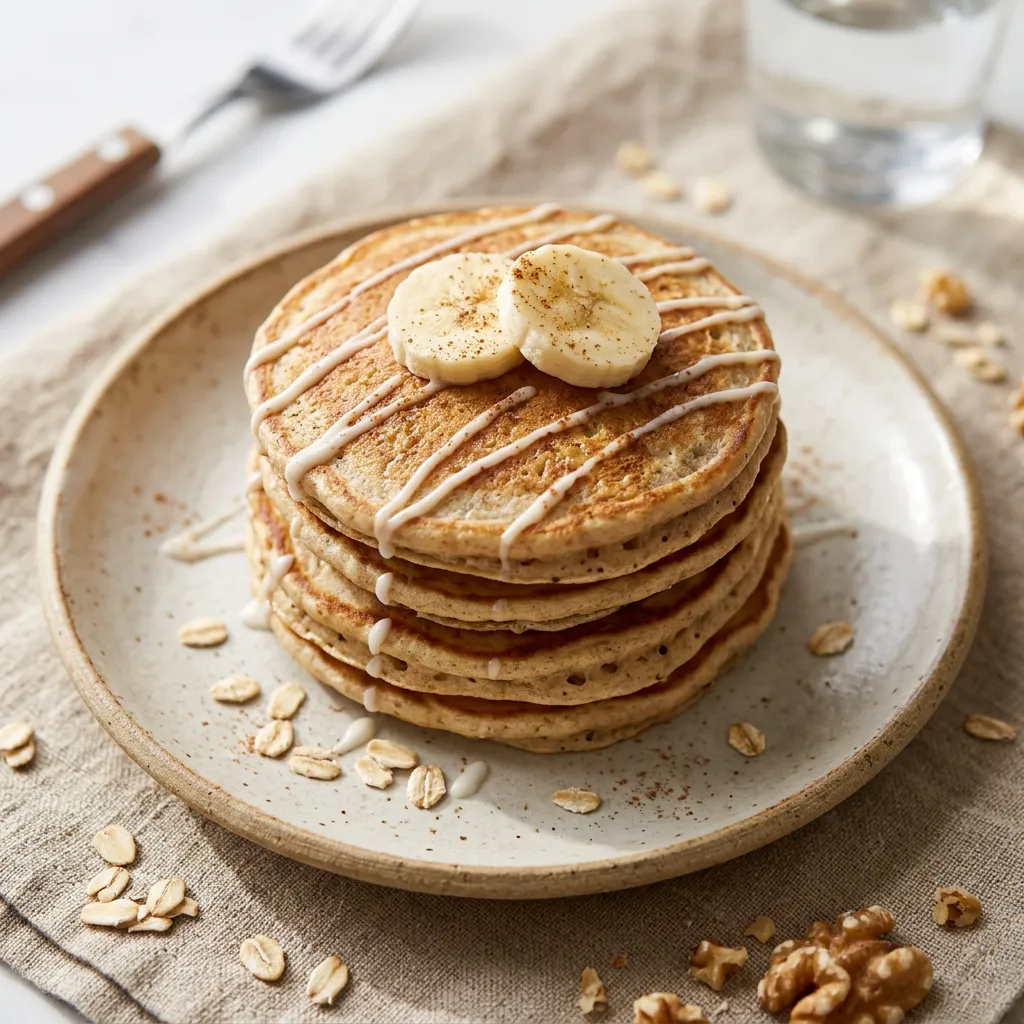 Mini Banana Oat Pancakes, a finger food for babies from around 9 months