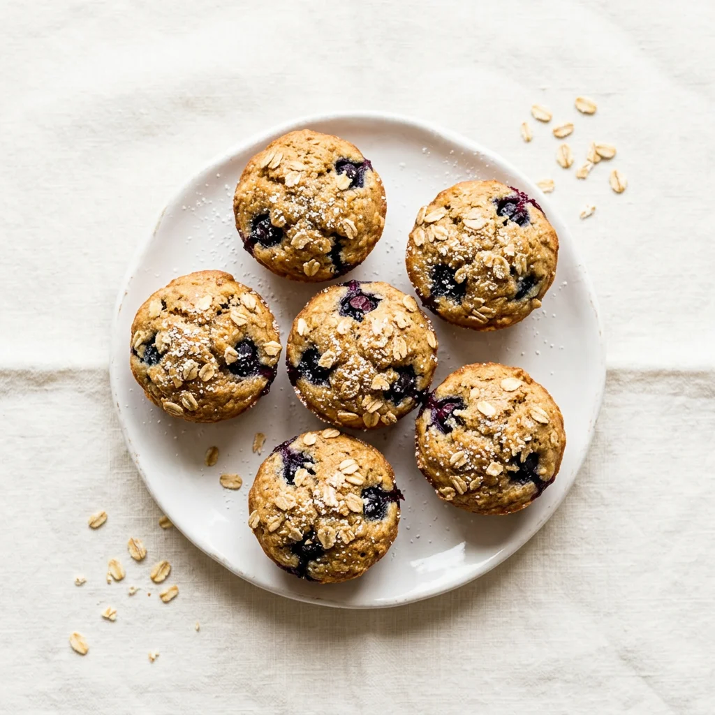 Mini Blueberry Oat Muffins, a snack for babies from around 1 year