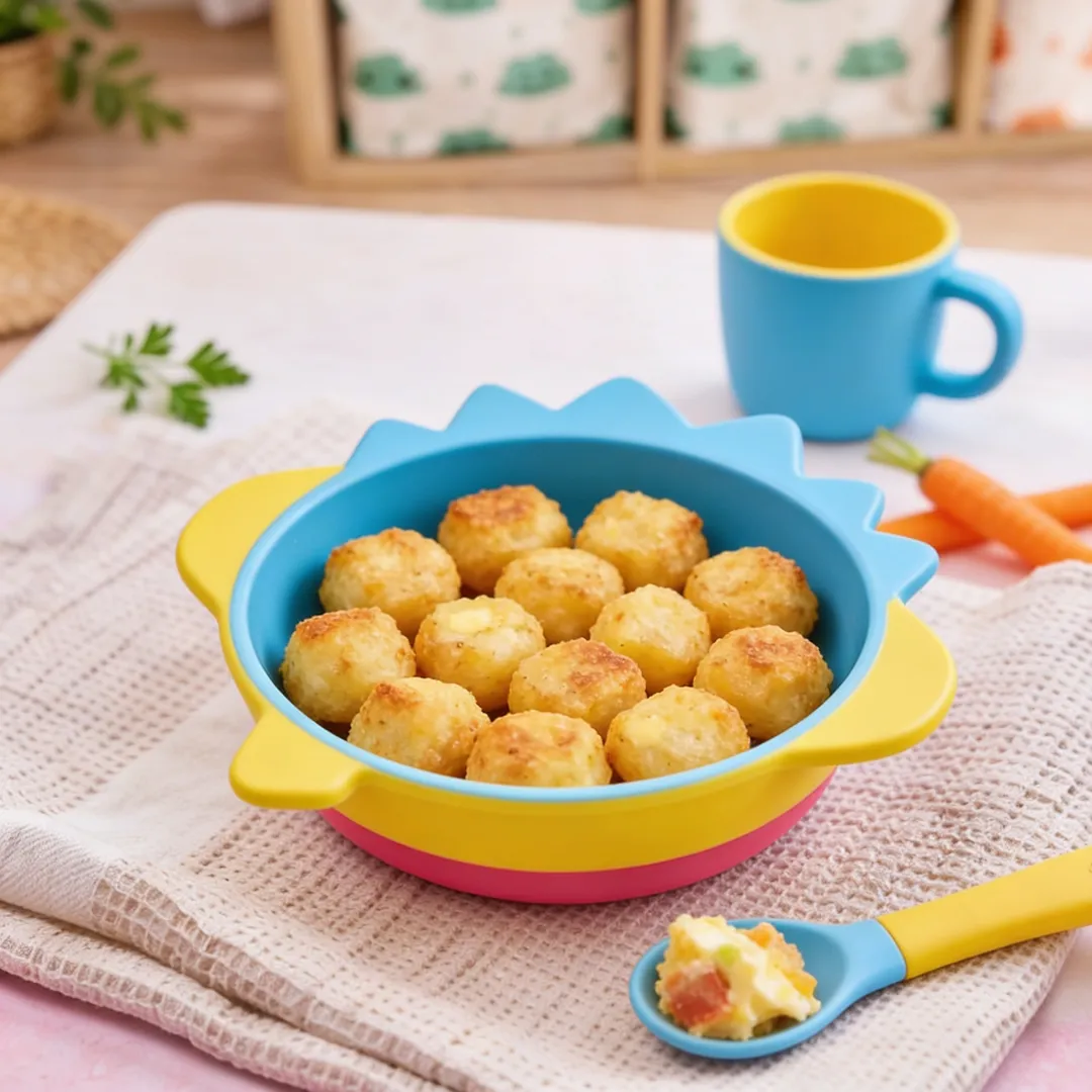 Mini Potato & Cheese Bites, a finger food for babies from around 9 months