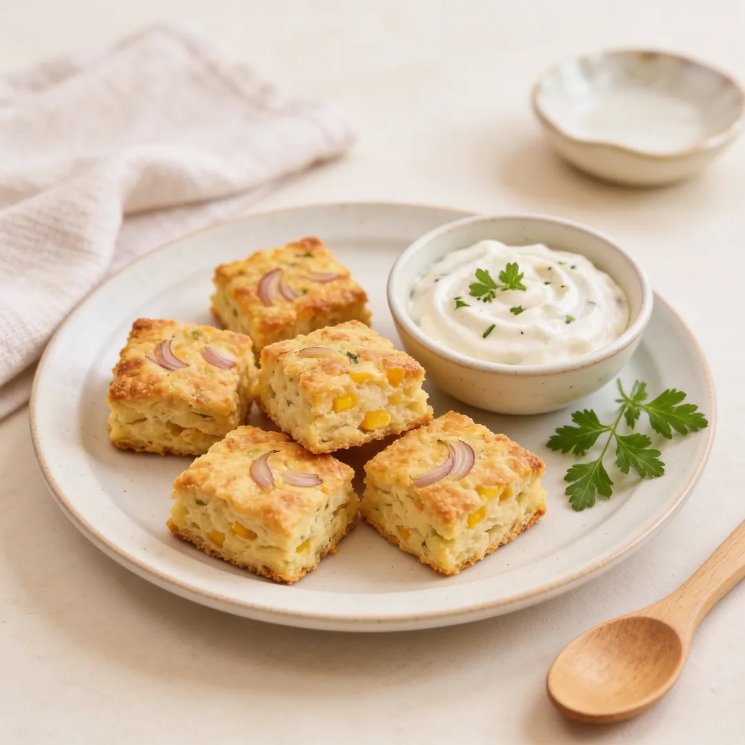 Onion & Cheddar Scone Bites, a finger food for babies from around 9 months