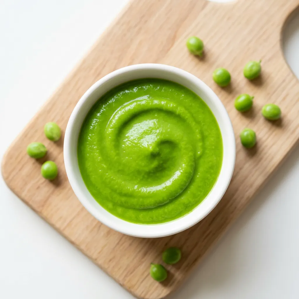Pea & Spinach Blend, a purée for babies from around 6 months