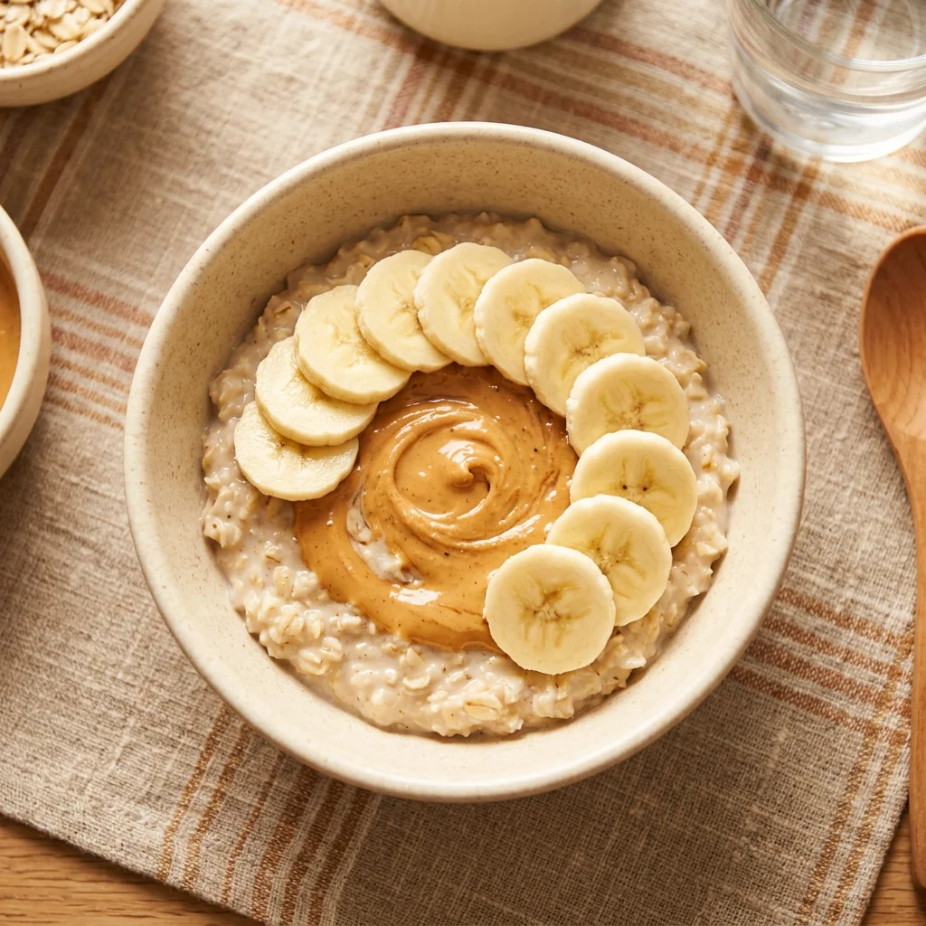 Peanut Butter & Banana Porridge, a breakfast for babies from around 1 year