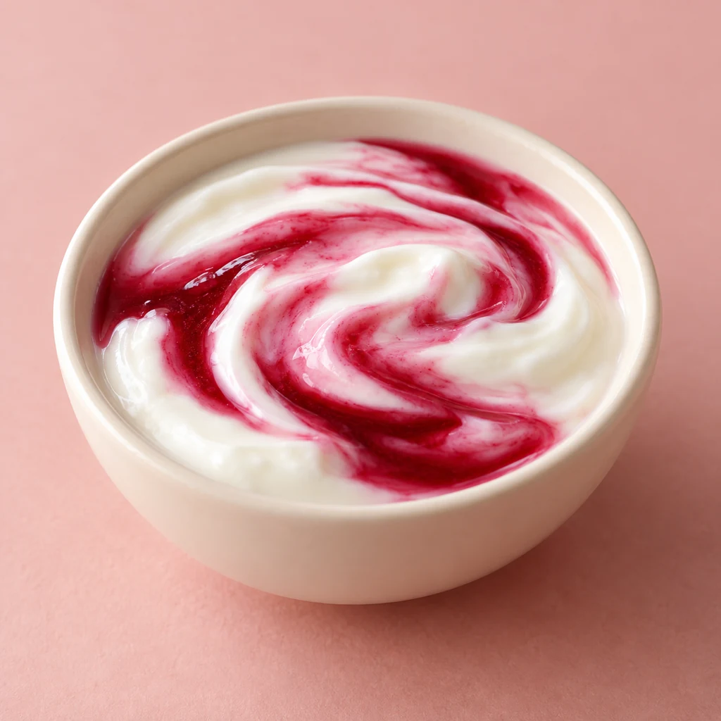 Pomegranate Yogurt Bowl, a breakfast for babies from around 6 months