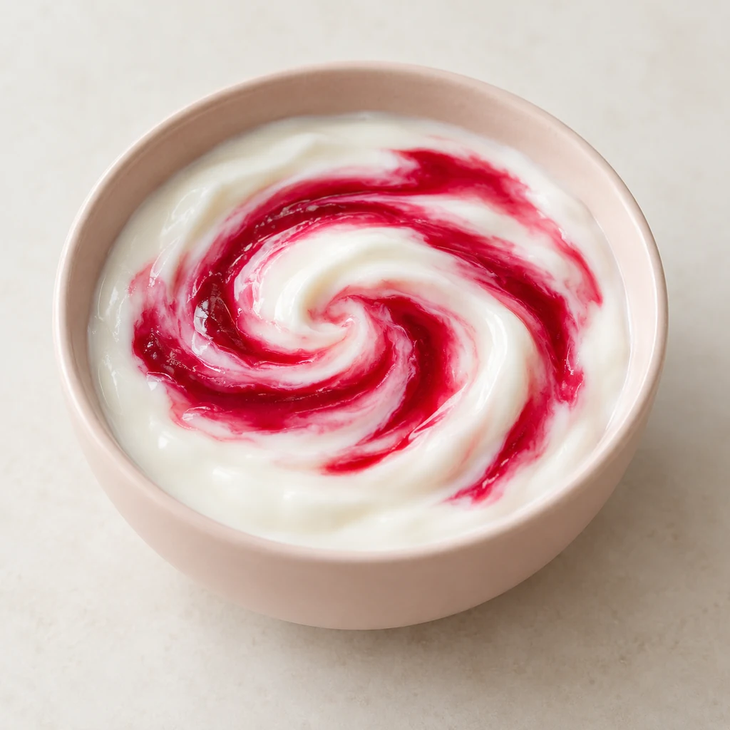 Pomegranate Yogurt Swirl, a snack for babies from around 6 months
