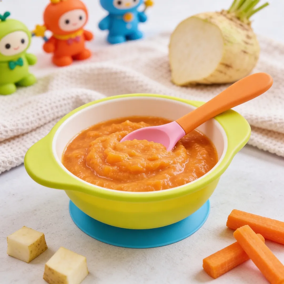 Swede & Carrot Purée, a purée for babies from around 6 months