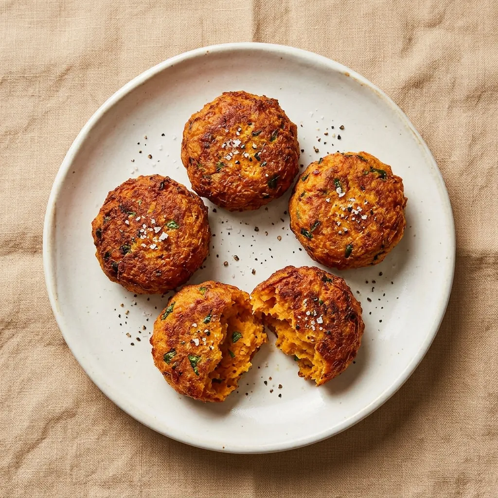 Sweet Potato Fritters, a finger food for babies from around 9 months