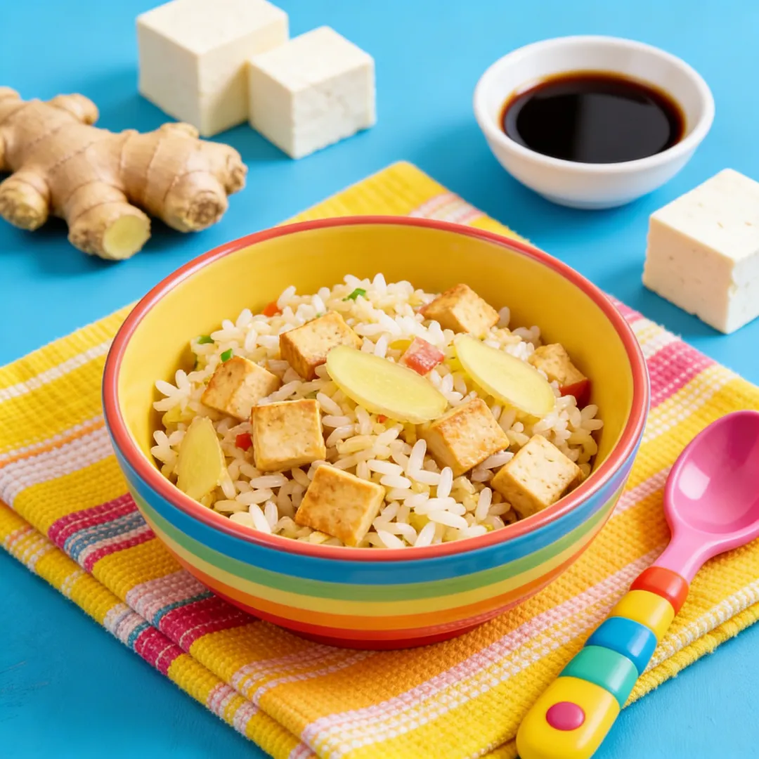 Tofu & Ginger Fried Rice, a lunch or dinner for babies from around 9 months