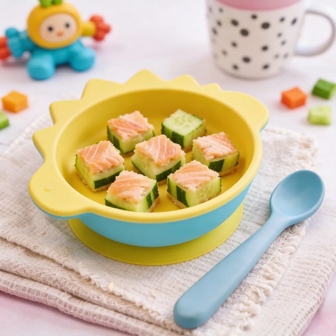Trout & Cucumber Bites, a finger food for babies from around 1 year